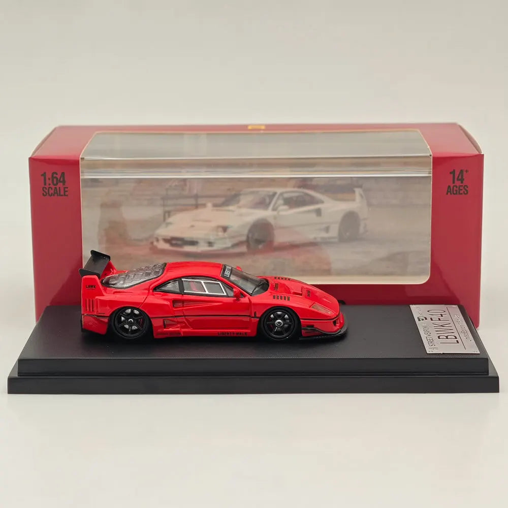LBWK Liberty Walk F40 1/64 STREET WARRIOR Diecast Car - Slammed Low Rider Limited Edition, Alloy Model for Adults & Collectors