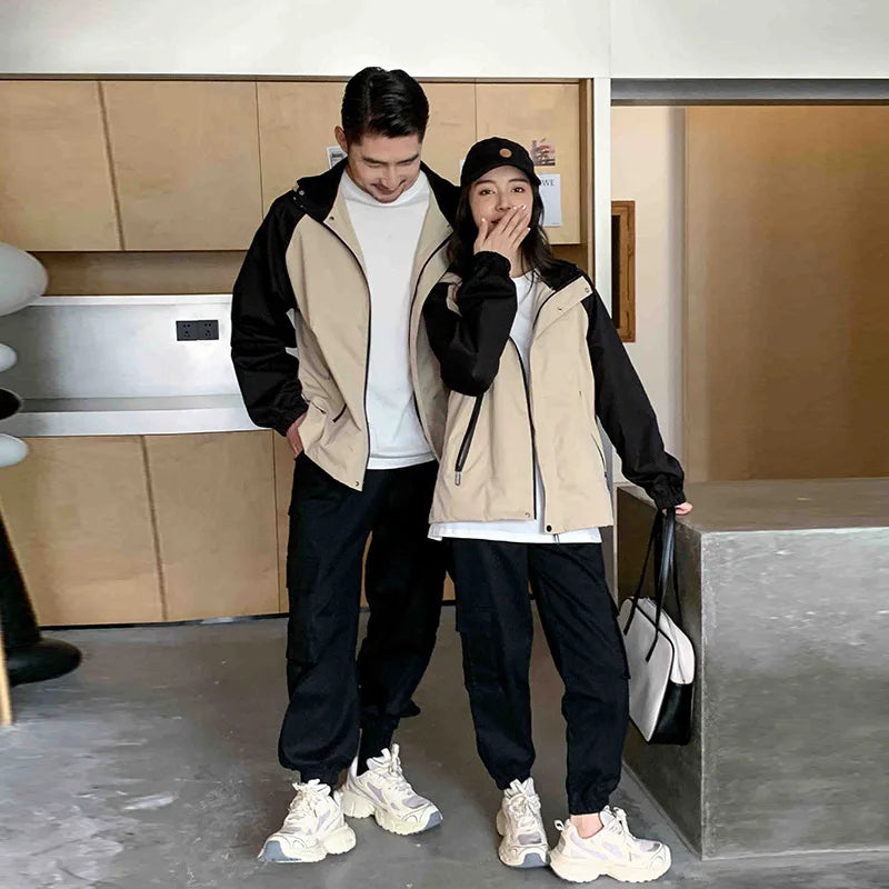 Autumn 2024 New Famliy Outdoor Clothes Fashion Korean Style Dad Mom and Daughter Son Matching Tops Zip Jacket Cargo Pants Outfit
