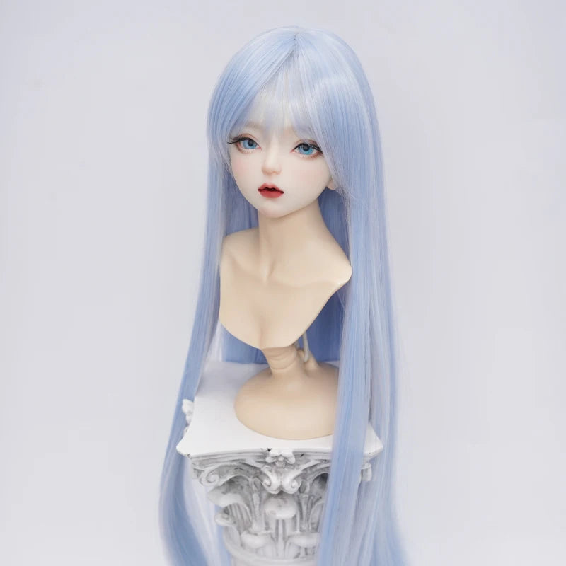 1/3 1/4 1/6 Doll's Wig for 60/45/30cm Bjd Doll High Temperature Silk Long Hair with Bangs Girl Toys Dress Up Doll Accessories
