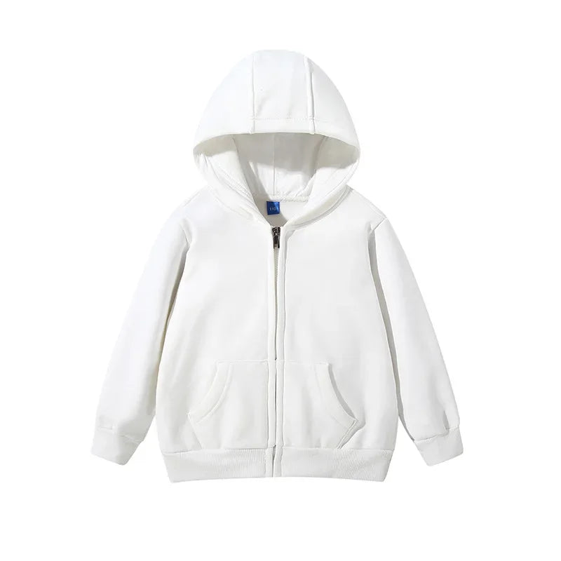 Children's hooded zipper with multiple colors to choose from, versatile sports jacket for boys and girls in spring and autumn