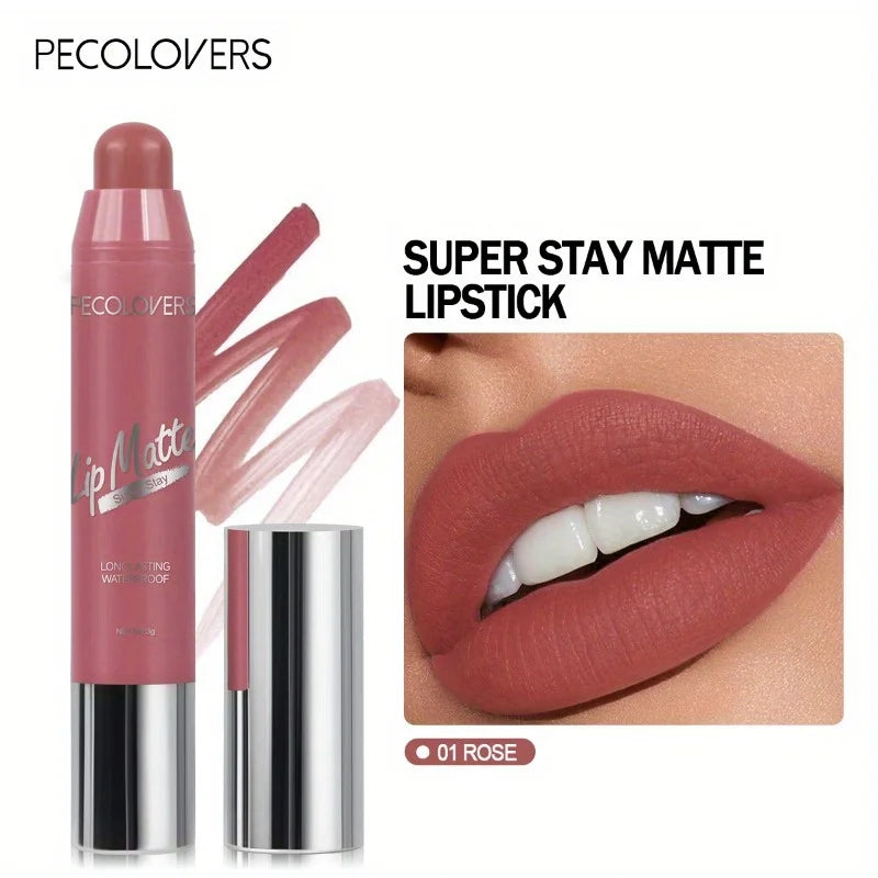 Lipstick Waterproof Lasting Lips Pencil Nude Velvet Matte Lipstick Non-stick Sexy Lip Balm Lip Pencil Women Cosmetics Makeup