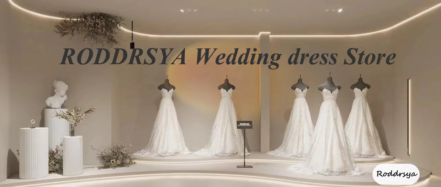 RODDRSYA Simple Satin Wedding Dress Elegant Square Neck A Line Bride Gown vestido de novia Sleeveless Spaghetti Strap Customized