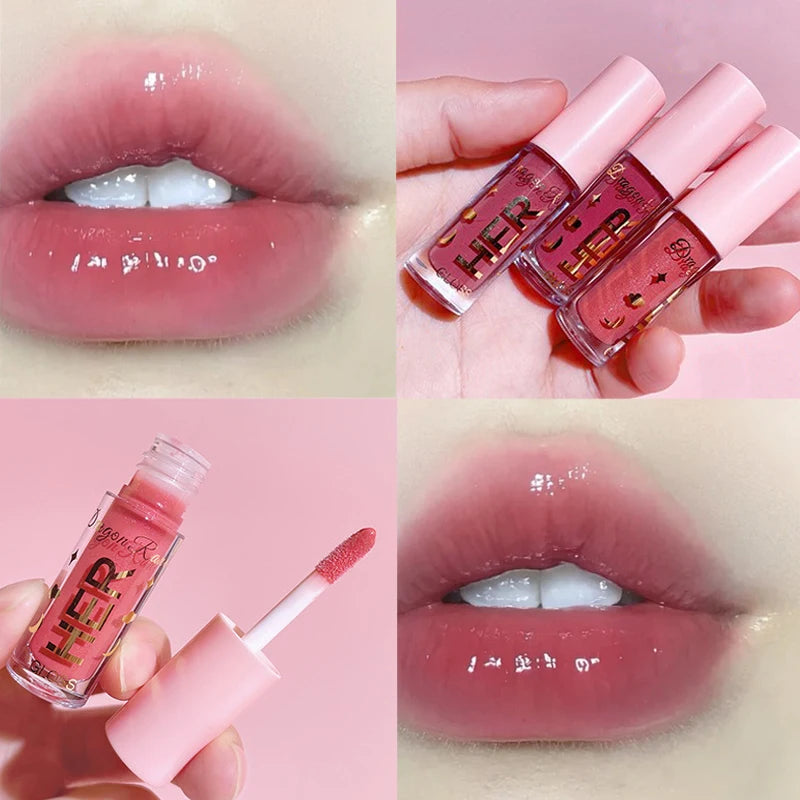 Glitter Moisturizing Mirror Lip Gloss Lasting Non-stick Cup Liquid Lipstick Red Nude Sexy Lip Tint Women Lips Makeup Cosmetics