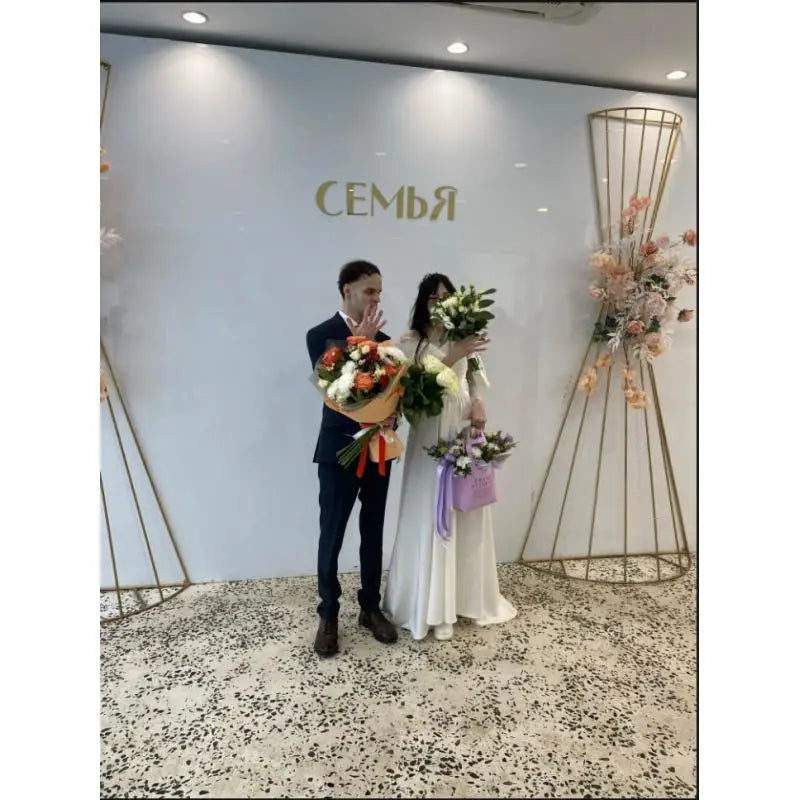 Satin Wedding Dresses With Small Train Vintage Lace Bride Dress A-line Full Sleeve Boho Wedding Gowns Vestido  Noiva Customized