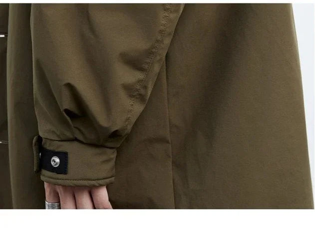 Winter Coats Men Hooded Long Trench Coat Korean Fashion Techwear Autumn Windbreaker Padding Men Winter Clothing