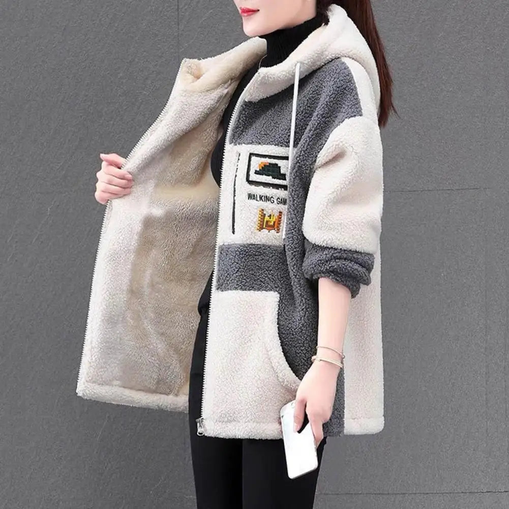 Winter Fashion Women's Coat New Casual Hooded Zipper Ladies Clothes Autumn Women Fleece Jacket Ladies Coats Куртка Женская