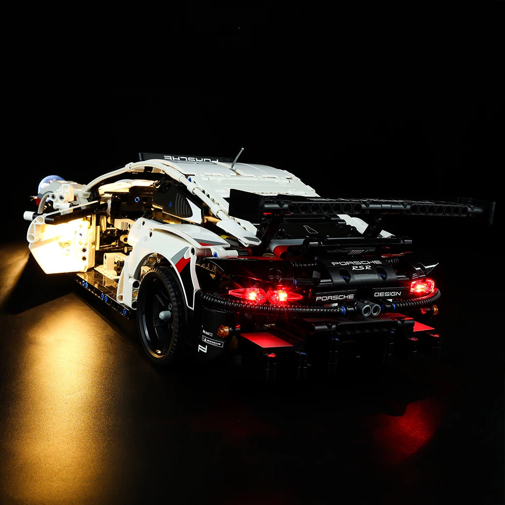 Led Light Kit For 42096 White Super Racing Car DIY Toys Set (Not Included Building Blocks)