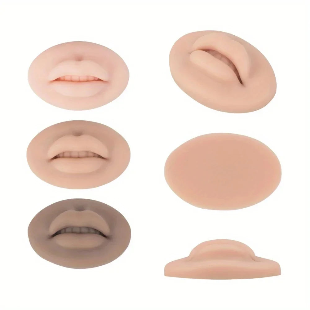 5D Silicone Tattoo Practice Fake Lips Silicone Realistic Lips Practice Module For Microblading Semi Permanent Make Up Supplies