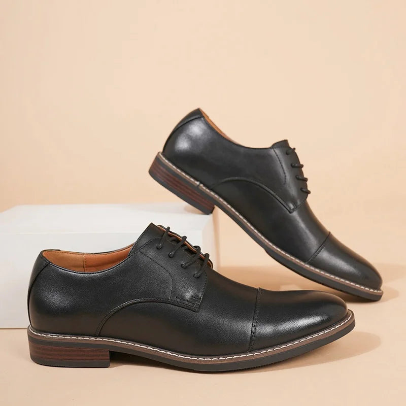 Lace up Oxford Shoes Retro Men's Derby Shoes 2025 New Men Casual shoes Fashion Men Leather Shoes