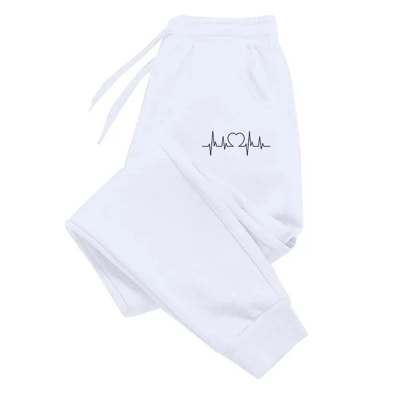 Jogging Pants For Women Pants High quality Winter Fitness Tracksuit Trousers Heart Print Street Sports Women's Casual Sweatpants