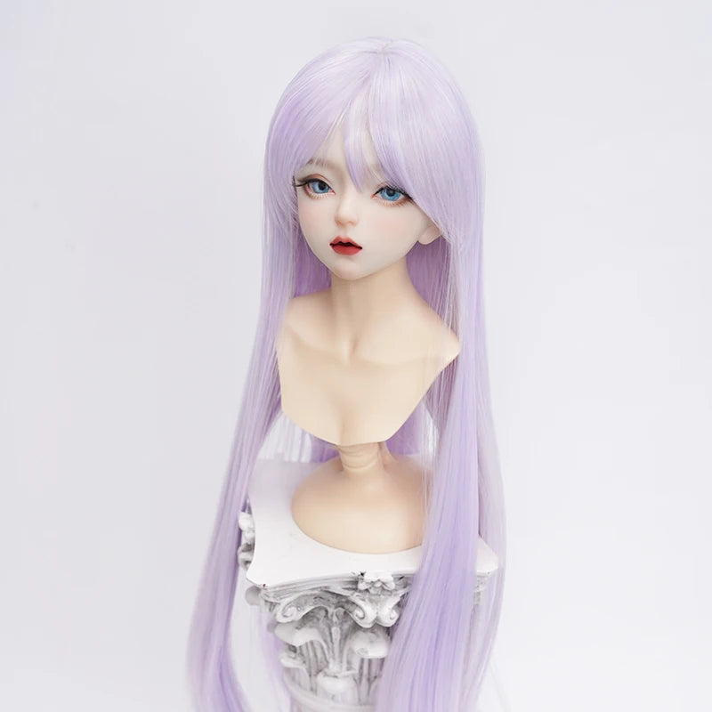 1/3 1/4 1/6 Doll's Wig for 60/45/30cm Bjd Doll High Temperature Silk Long Hair with Bangs Girl Toys Dress Up Doll Accessories