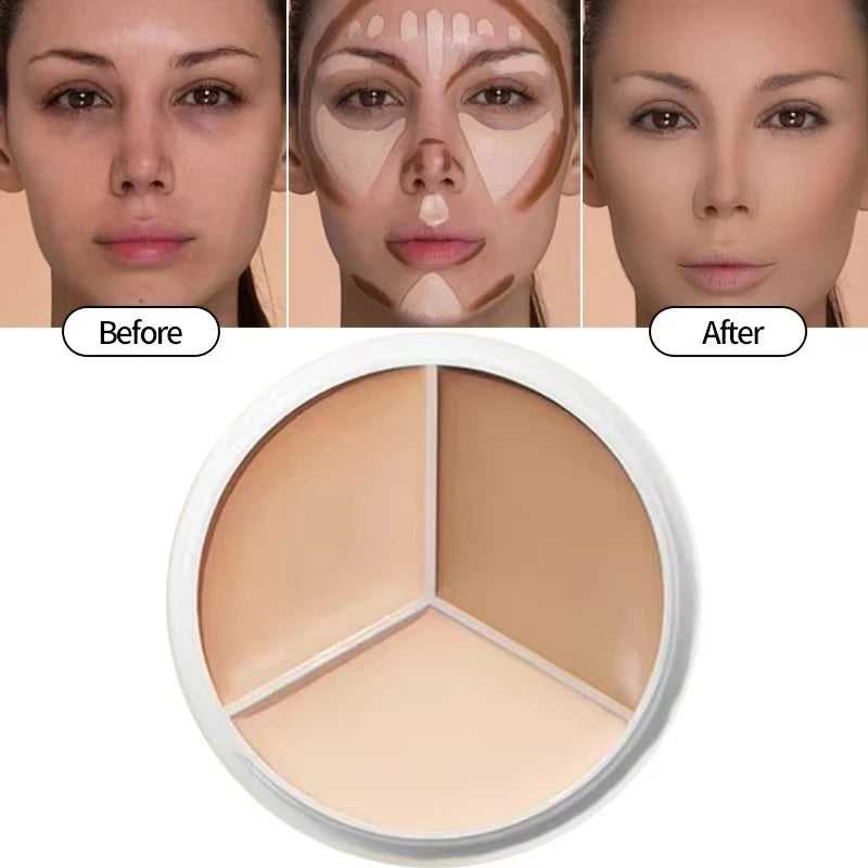 Mafik tri-color concealer, both concealing and moisturizing, coverage concealer with correcting base