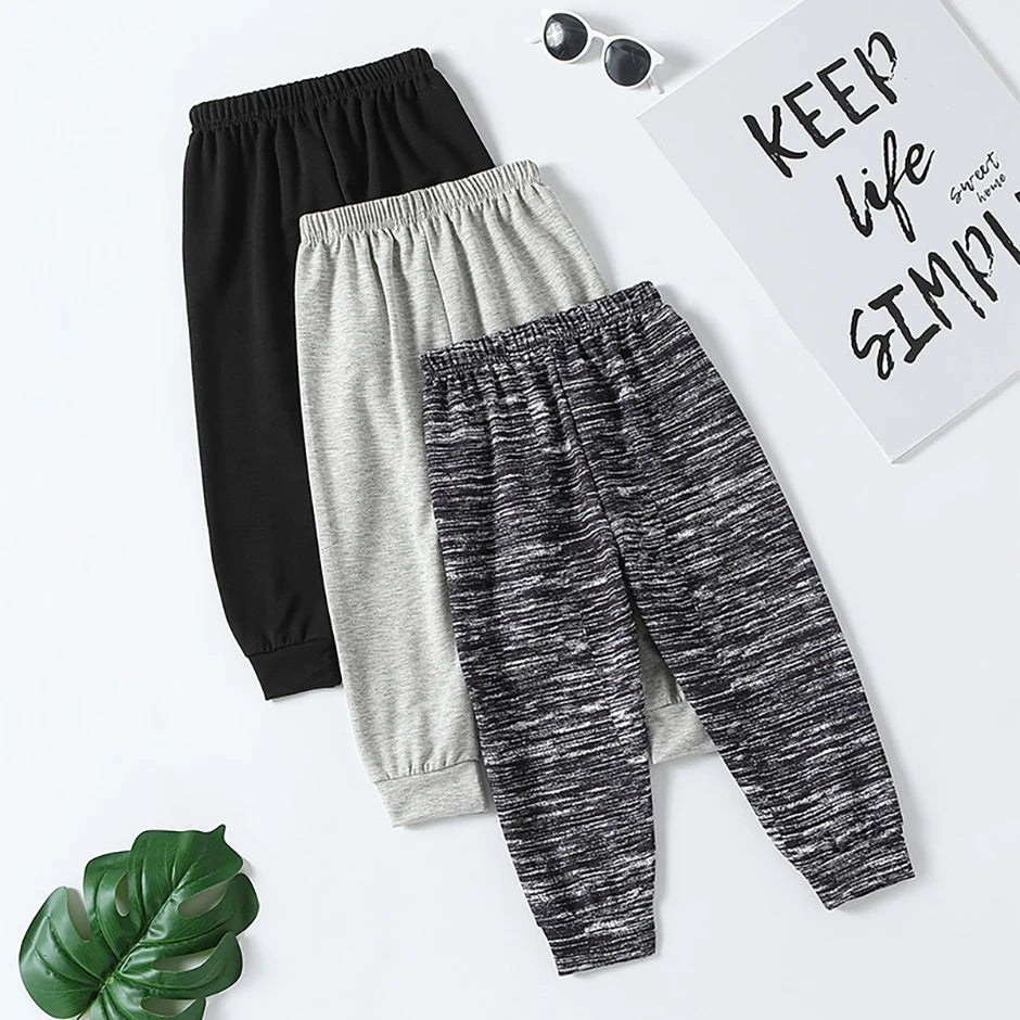 3/1 Piece Set Of Four Season Children's Sports Fashion Autumn Sweatpants For Boys And Girls Mixed With Multi Colored Harun Pants