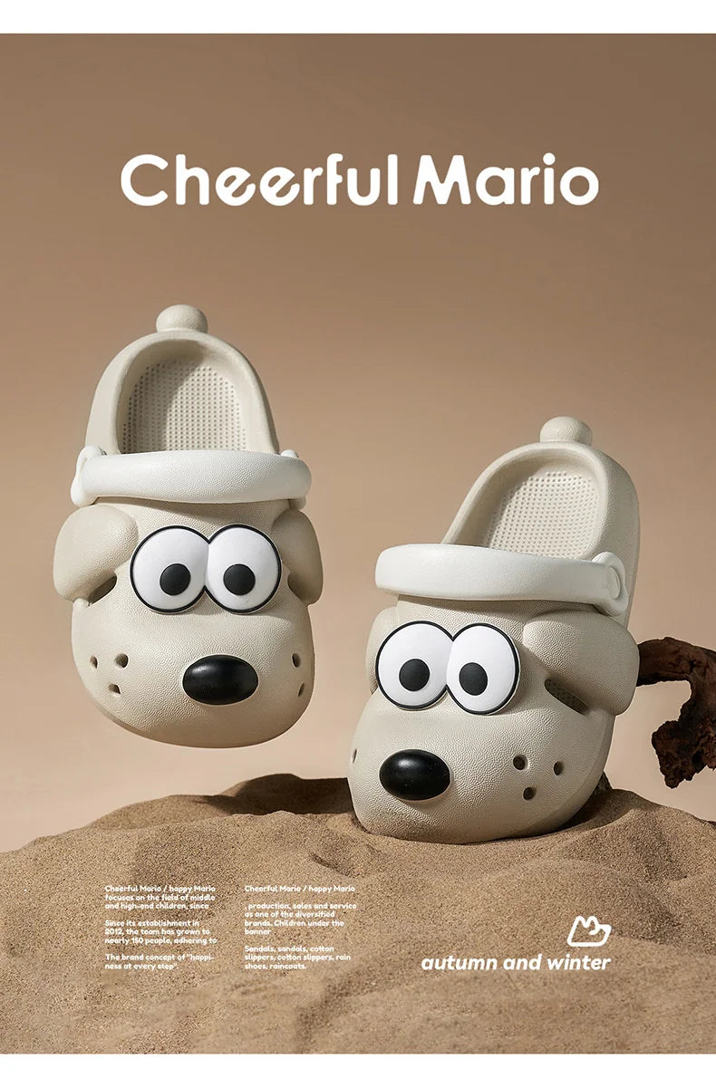 Kids Slipper Children's Hole Shoes New Cartoon Dog Animal Slipper EVA Baby Slippers Home Soft Anti-slip Girls' Slippers