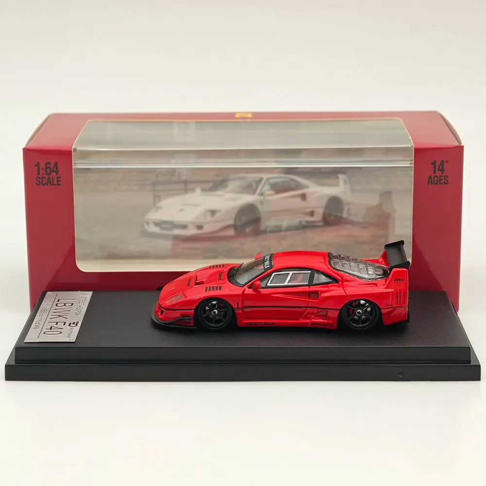 LBWK Liberty Walk F40 1/64 STREET WARRIOR Diecast Car - Slammed Low Rider Limited Edition, Alloy Model for Adults & Collectors