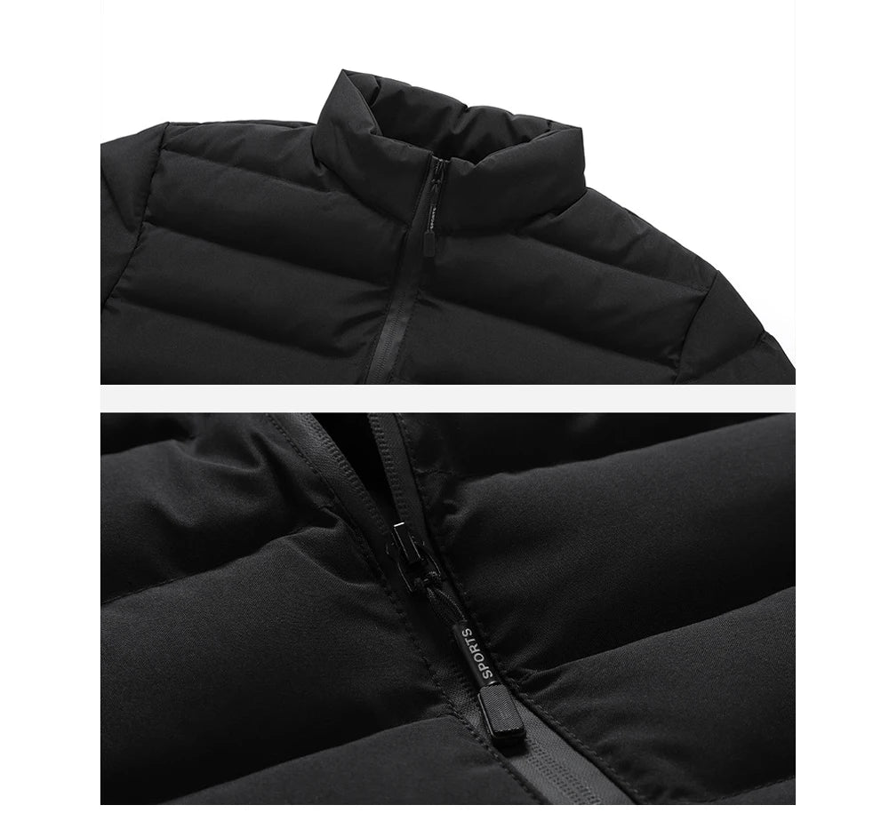 Winter Men's Warm Down Parkas Fashion Men Cotton Thermal Padded Coats Classic Men Stand Collar Windbreaker Warm Jackets Clothing