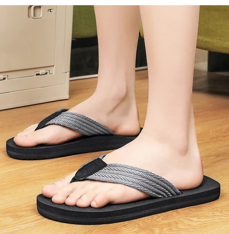 Mens Beach Flip Flops Flat Tong Slippers Men Summer Casual Shoes Breathable Lightweight Plus Big Size 49 50 51 52 Chanclas Playa