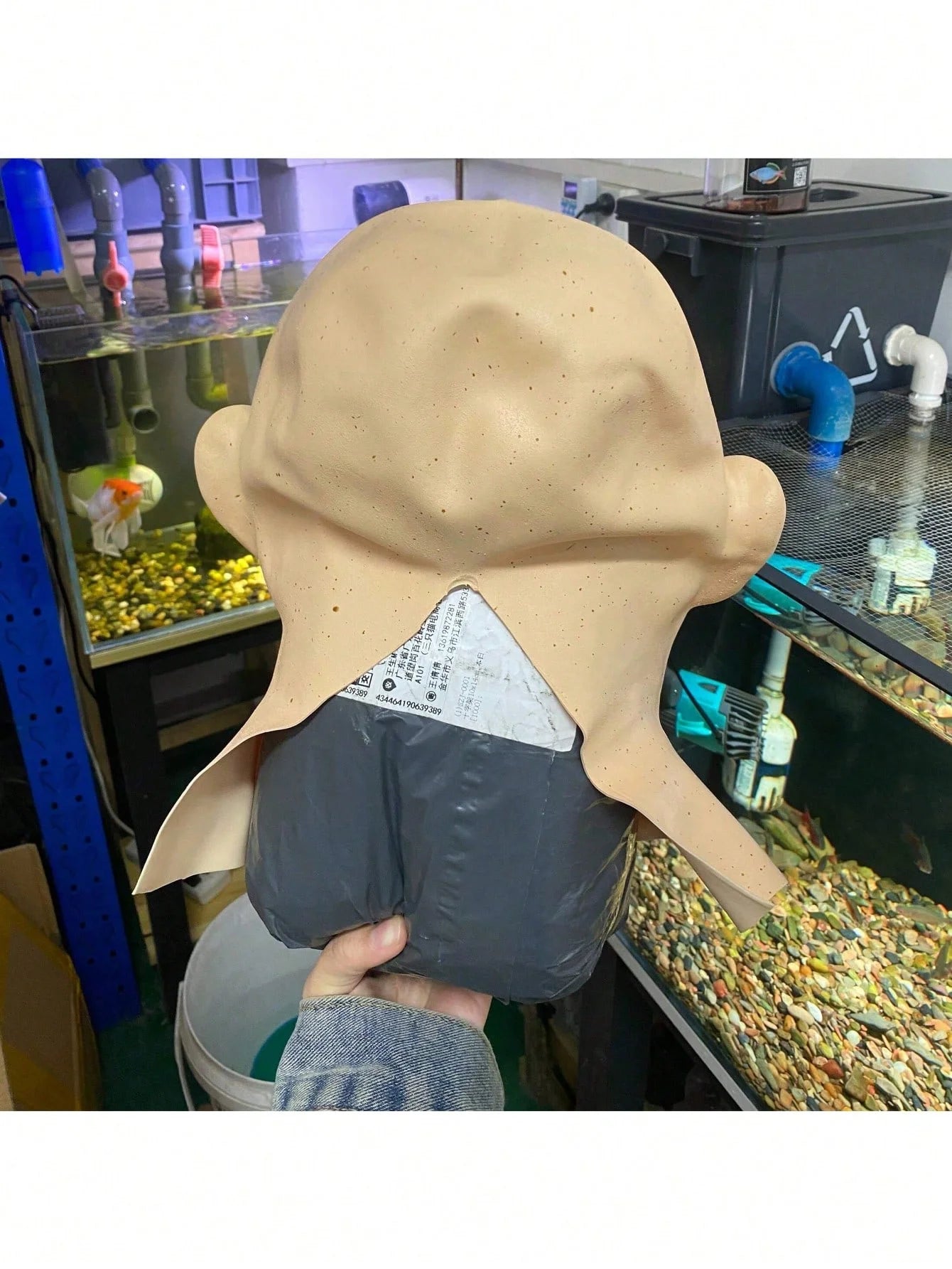 Old man, old man, face wig, old man mask, young man's headgear, handsome man's mask