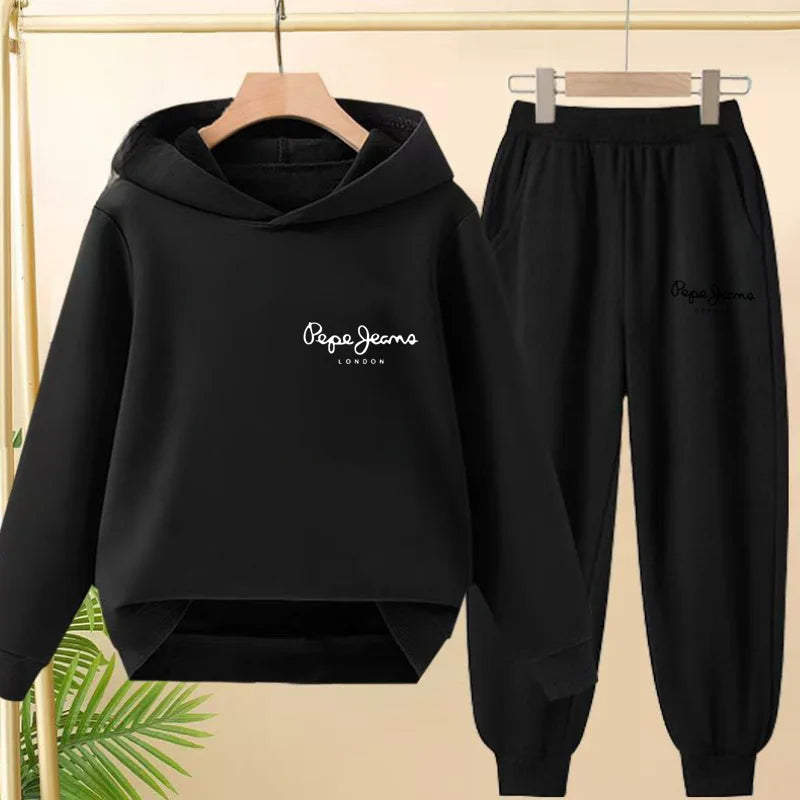 Children's Sportswear Sets: Loose Hooded Sweatshirts and Trousers for Children Aged 3 to 13. Gifts for Boys and Girls