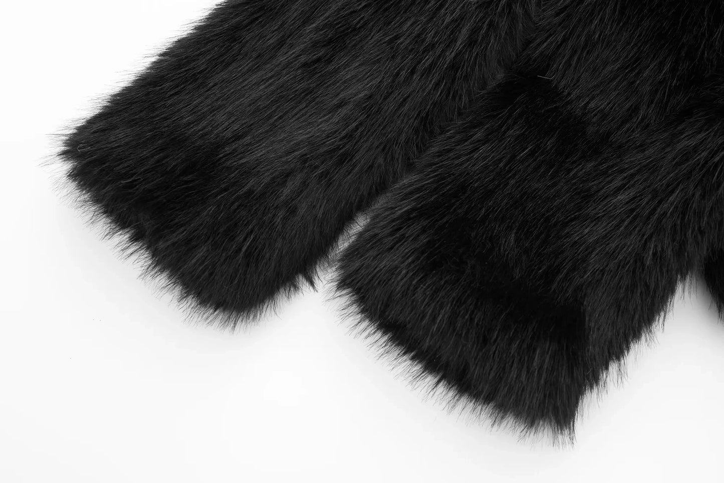 HH 2025 Winter Coats For Women Fashion New Faux Fur Long Sleeves Loose Coat Female Versatile High Street Women's Cardigan