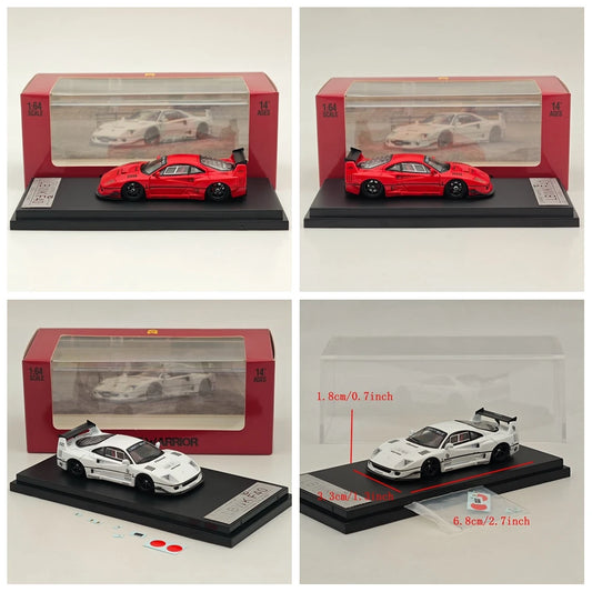 LBWK Liberty Walk F40 1/64 STREET WARRIOR Diecast Car - Slammed Low Rider Limited Edition, Alloy Model for Adults & Collectors
