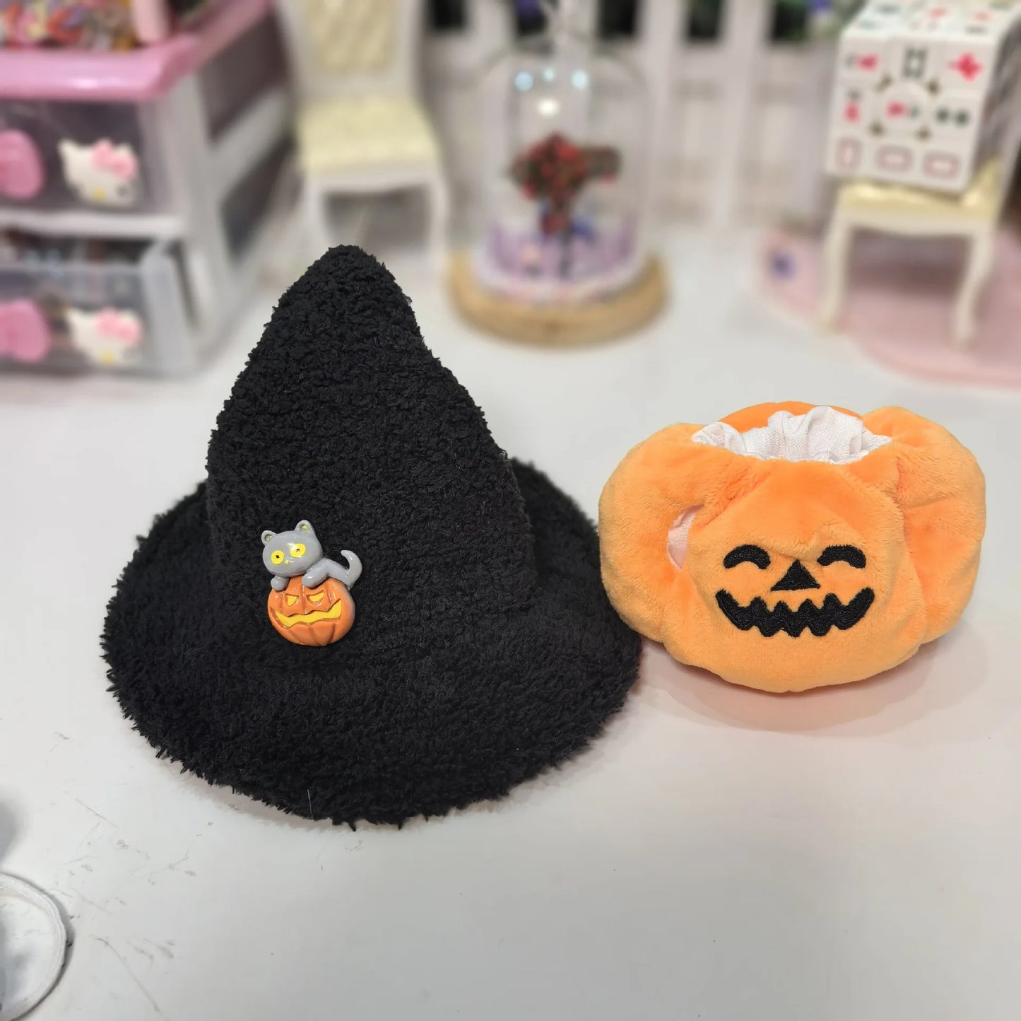 For 17cm Labubu Doll Christmas & Halloween Bundle Santa Suit Pumpkin Costume Seasonal Gift Set Ropa Labubu Accessory