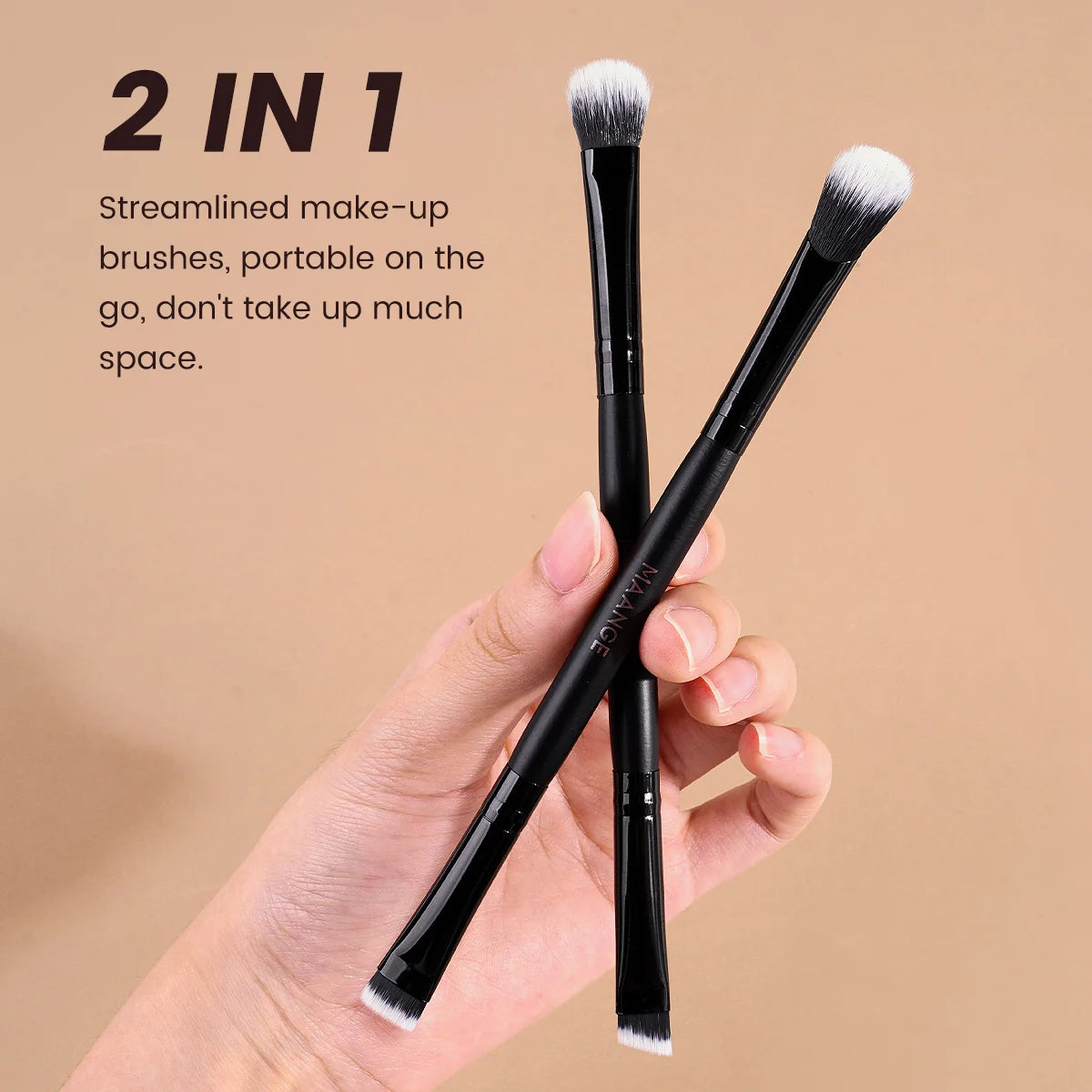 MAANGE 7pcs Double Head Makeup Brushes Dense Foundation Concealer Liquid Cream Blending Detail Eyeshadow Brushes Beauty Tools