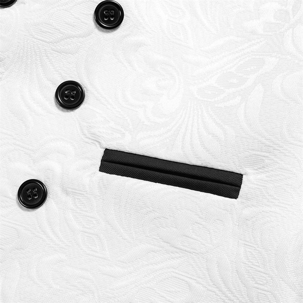 Jacquard Suit for Kids 3-14 Yrs, Wedding Suit for Boys, Pasilsey 4-Pieces Suit Set Children Communion Tuxedo Formal Suits