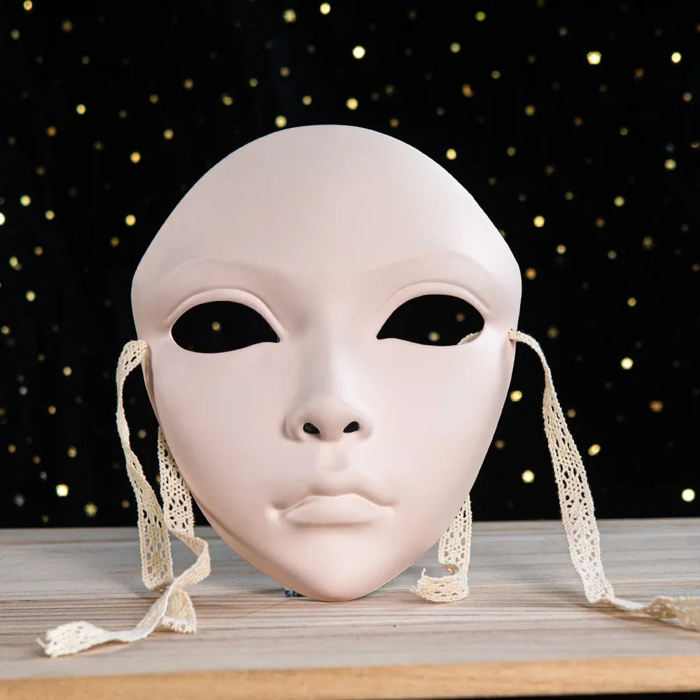 Adult Party Mask Hand Painted Makeup Full Face Carnival Queue Mask Kabuki  Masquerade  For Carnival Mardi Gras Cosplay