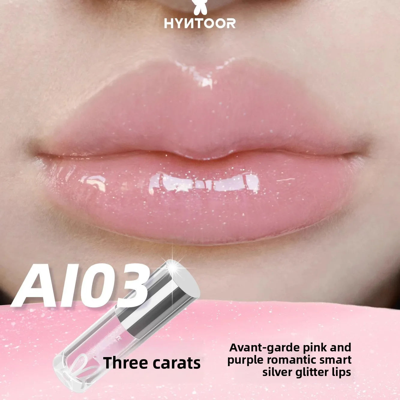 HYNTOOR Future Fantasia Planet 3D Mirror Lip Gloss Shining Brightly Removing Dead Skin Weakening Lip Lines Makeup