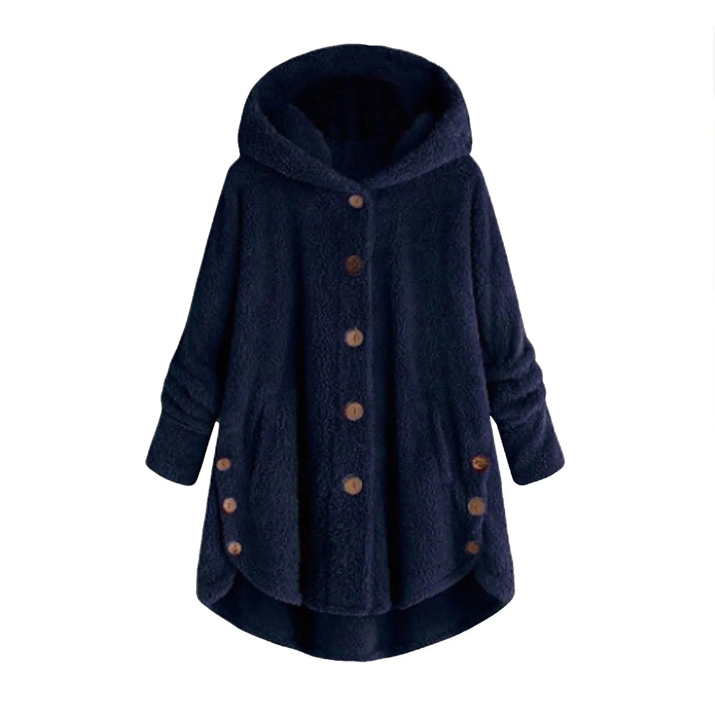 Autumn Winter Coat Women Warm Coat Wool Jacket Female Plush Coat Hooded Jacket New Women's Coats Solid Color Jacket