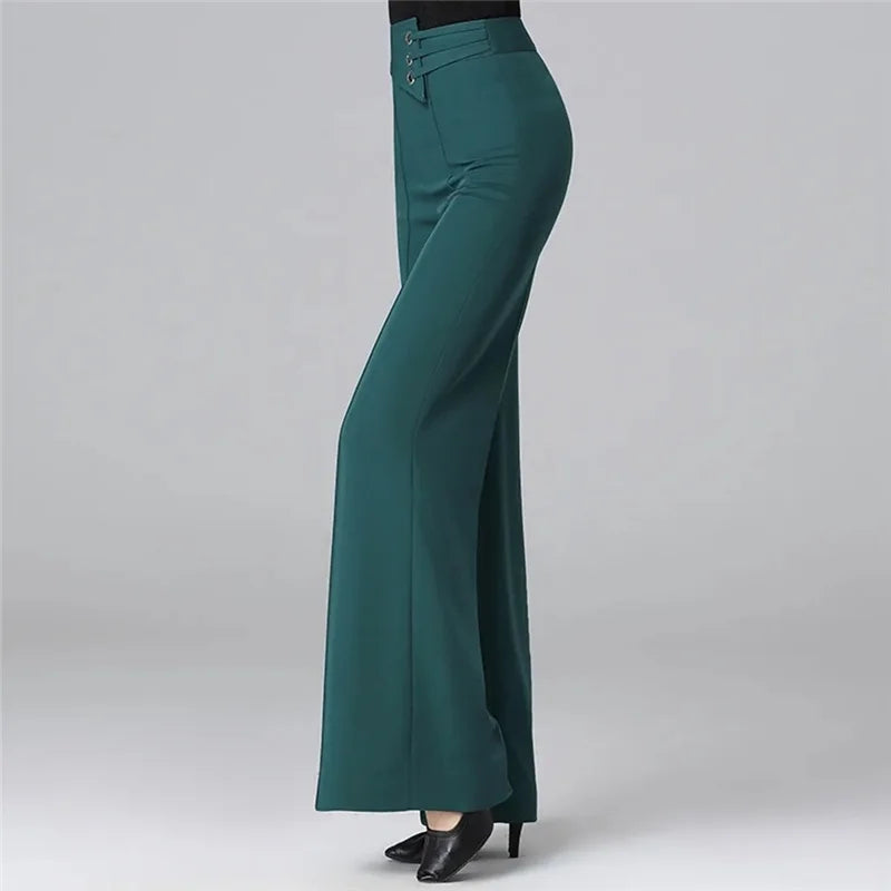 Spring/Summer Women's Trousers New Fashion High Waist Wide Leg Pants Female Casual Straight Leg Pants Lady Dancing Pants