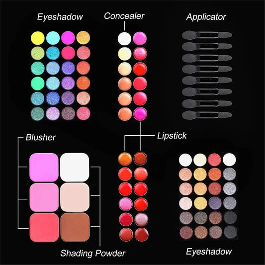 Makeup Set Box For Women Combination Matte Eyeshadow Eye Shadow Lipstick Eyeliner Concealer Powder Maquiagem With Aluminum Box