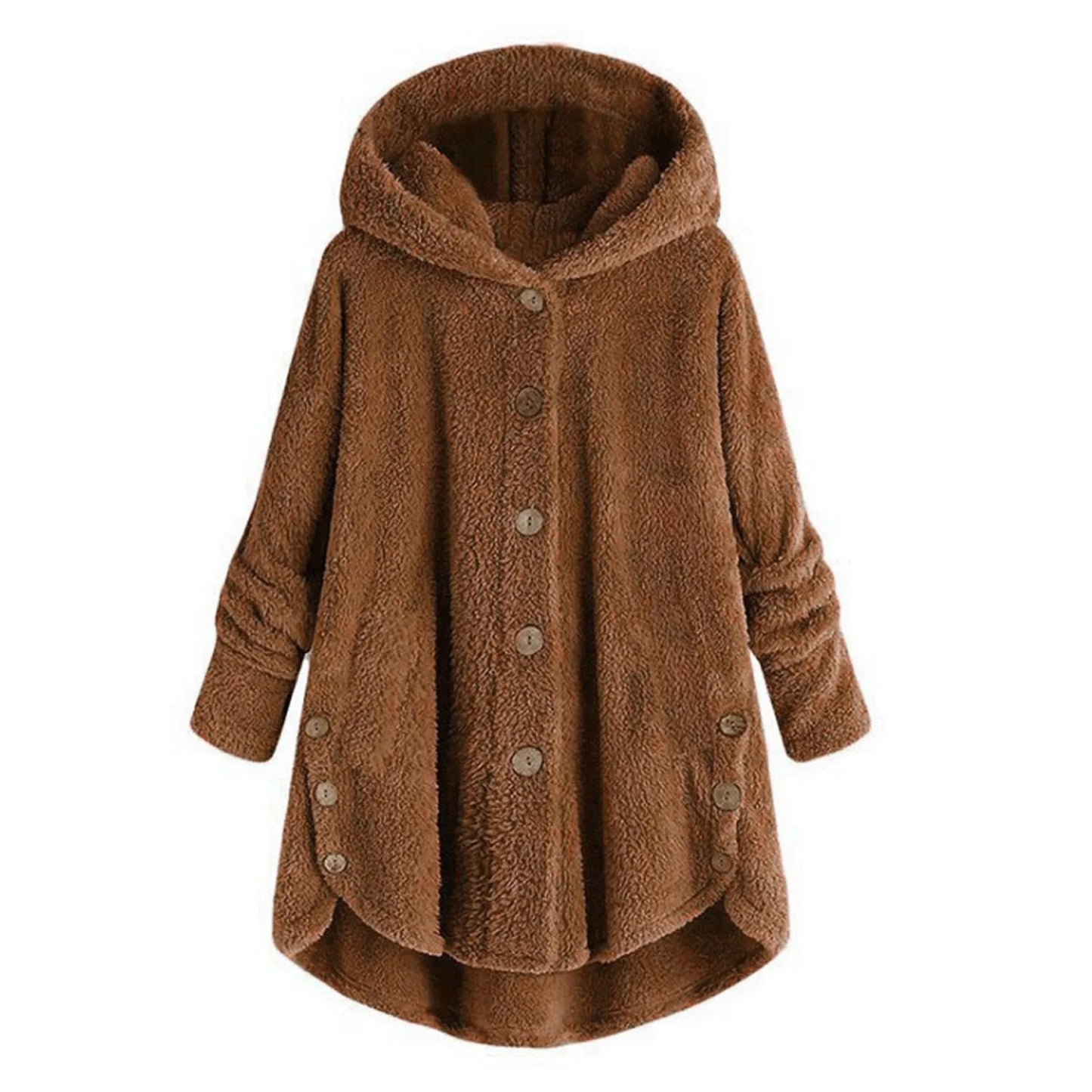 Autumn Winter Coat Women Warm Coat Wool Jacket Female Plush Coat Hooded Jacket New Women's Coats Solid Color Jacket