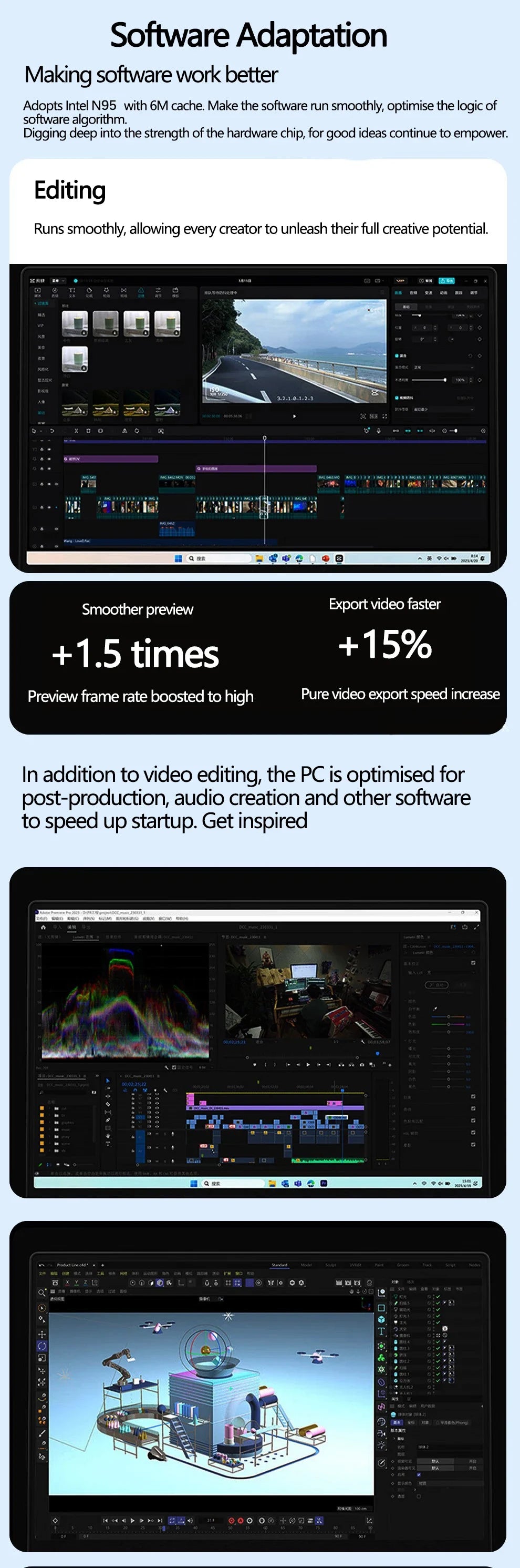 14 inch YOGA Mini Laptop Intel N95 32 GB DDR4 2TB SSD 6000 mAh Tablet 2-in-1 2.5K 2560*1440 Screen Touch 360° Flip Office Study