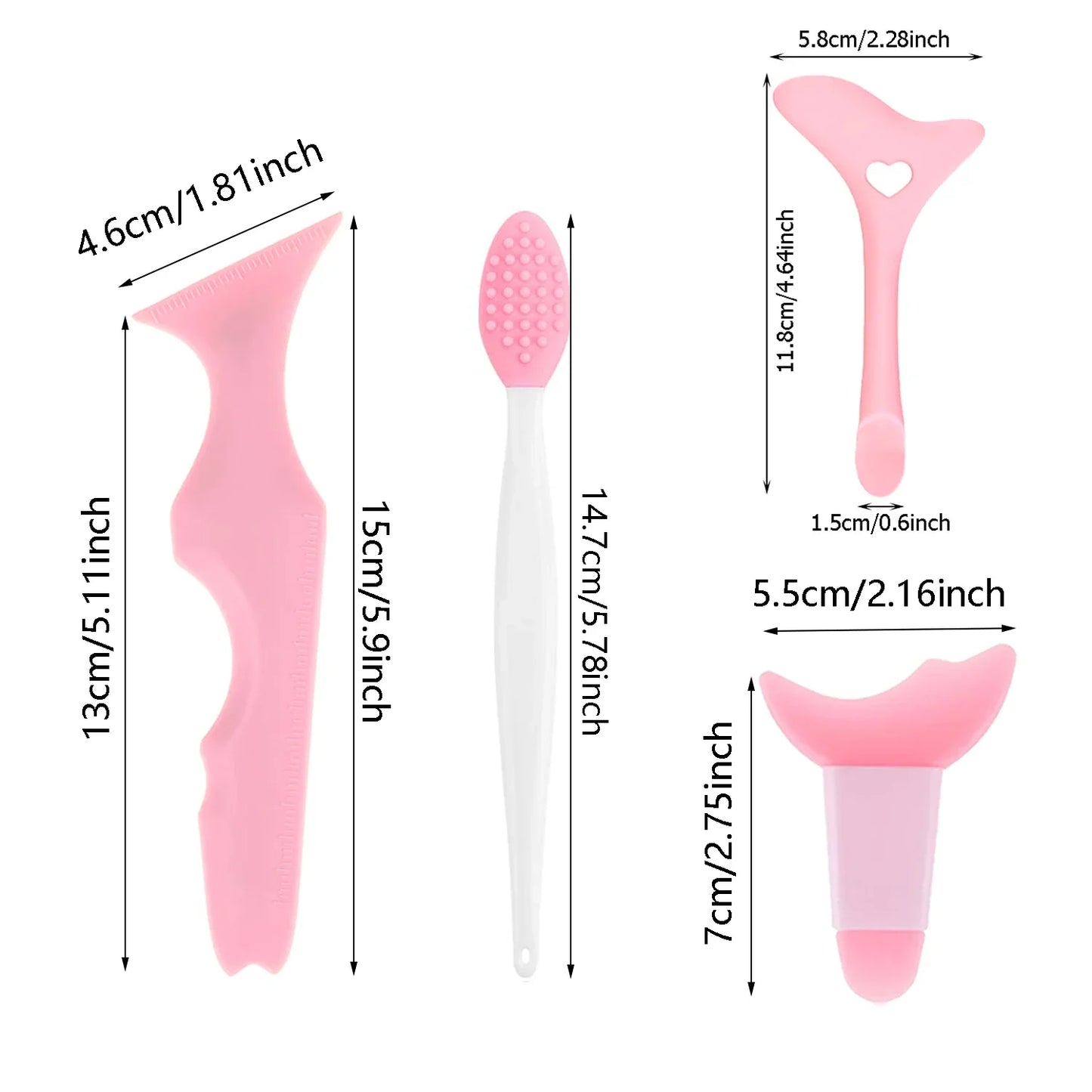 Wholesale 4PCS Eyeliner Stencils Set Reusable Silicone Eyeliner Tool Lash Guard Eye Lips Makeup Tool for Women  eyeliner stencil