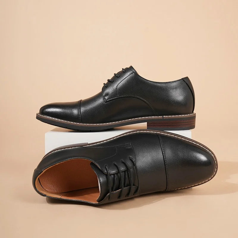 Lace up Oxford Shoes Retro Men's Derby Shoes 2025 New Men Casual shoes Fashion Men Leather Shoes