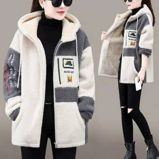 Winter Fashion Women's Coat New Casual Hooded Zipper Ladies Clothes Autumn Women Fleece Jacket Ladies Coats Куртка Женская