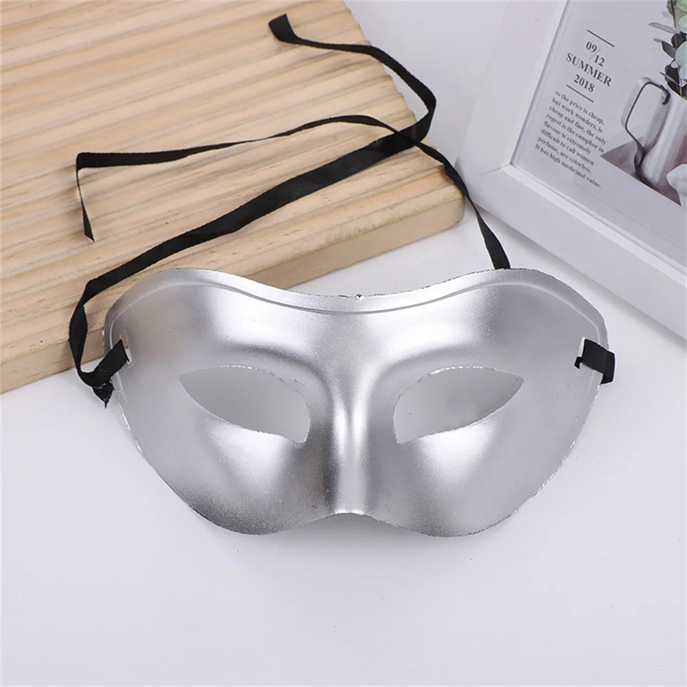 Woman Men Masquerade Mask  Prom Retro Pattern Solid Color Masks Mardi Gras Costume Party Easter Wedding Birthday Halloween