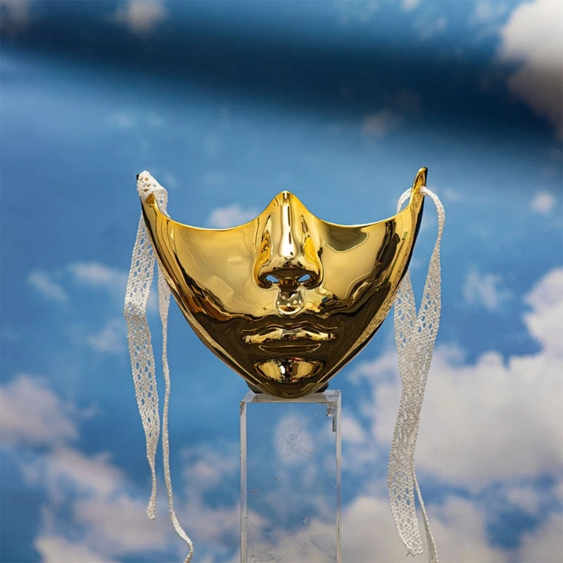 8 Styles Masquerade Beauty Mask Halloween Costume Accessories Women Aesthetics Mask Party Cosplay Prop Half Face Cover for Adult