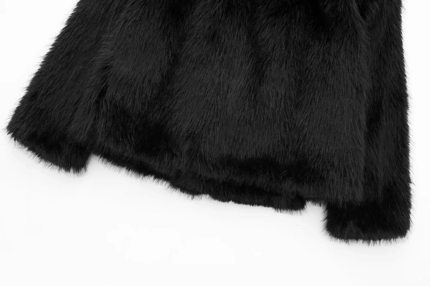 HH 2025 Winter Coats For Women Fashion New Faux Fur Long Sleeves Loose Coat Female Versatile High Street Women's Cardigan