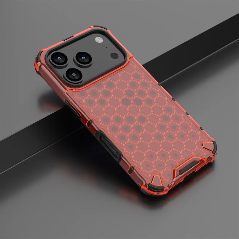 For iPhone 17 Pro Case iPhone 17 Pro Cover Honeycomb Style Bumper Shield Protective Phone Cases For iPhone 17 Pro Max Air Funda