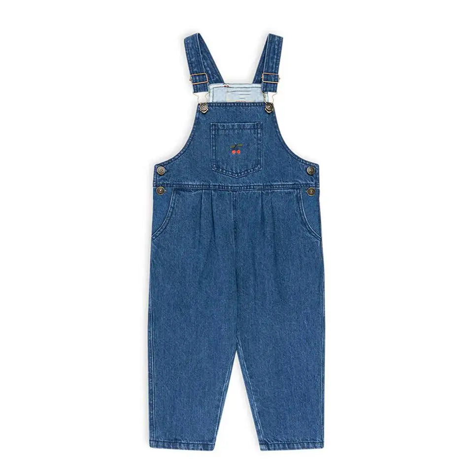 Spot 24 autumn/winter children's denim jacket pants set girls' denim overalls white shirt