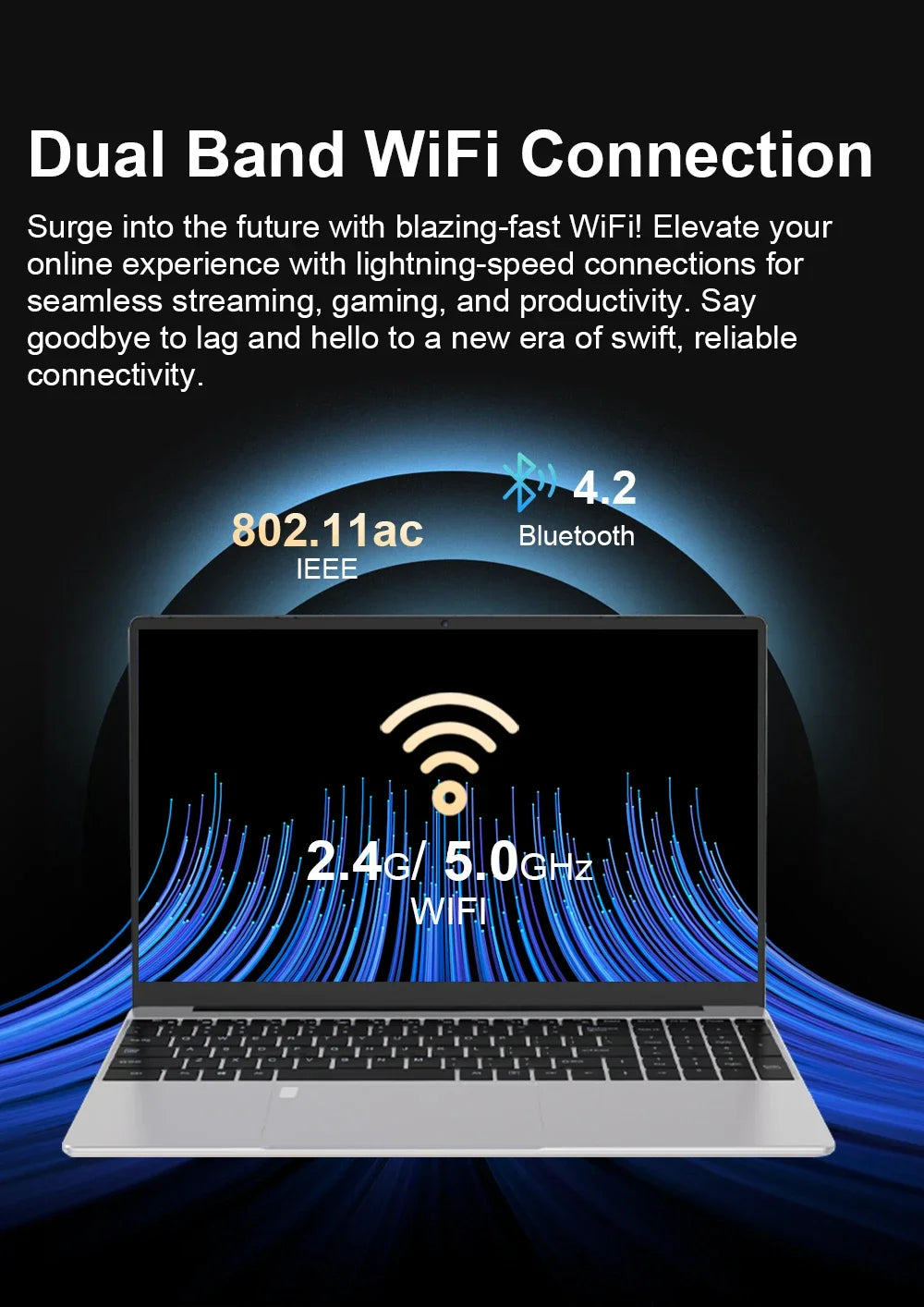 15.6" Laptop Computer Intel Celeron N4000 Notebook PC Fingerprint Unlock Windows 11 Pro 16GB DDR4 512GB 1TB SSD HD 1080P Laptops