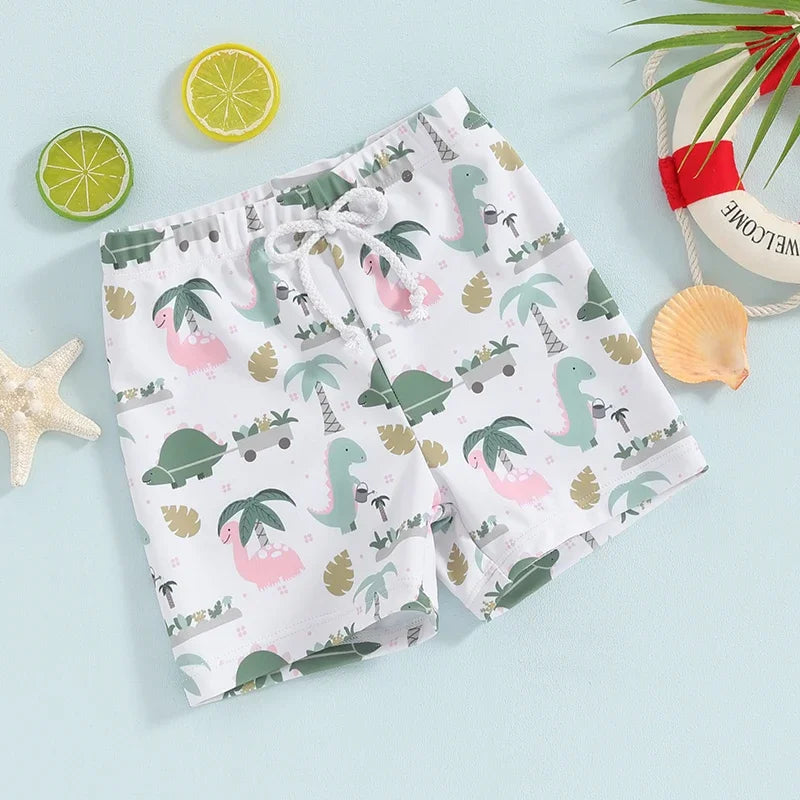 Toddler Baby Boy Swim Trunks Dinosaur Beach Shorts Swimming Shorts Swimsuit Swimwear Bathing Suits Board Shorts
