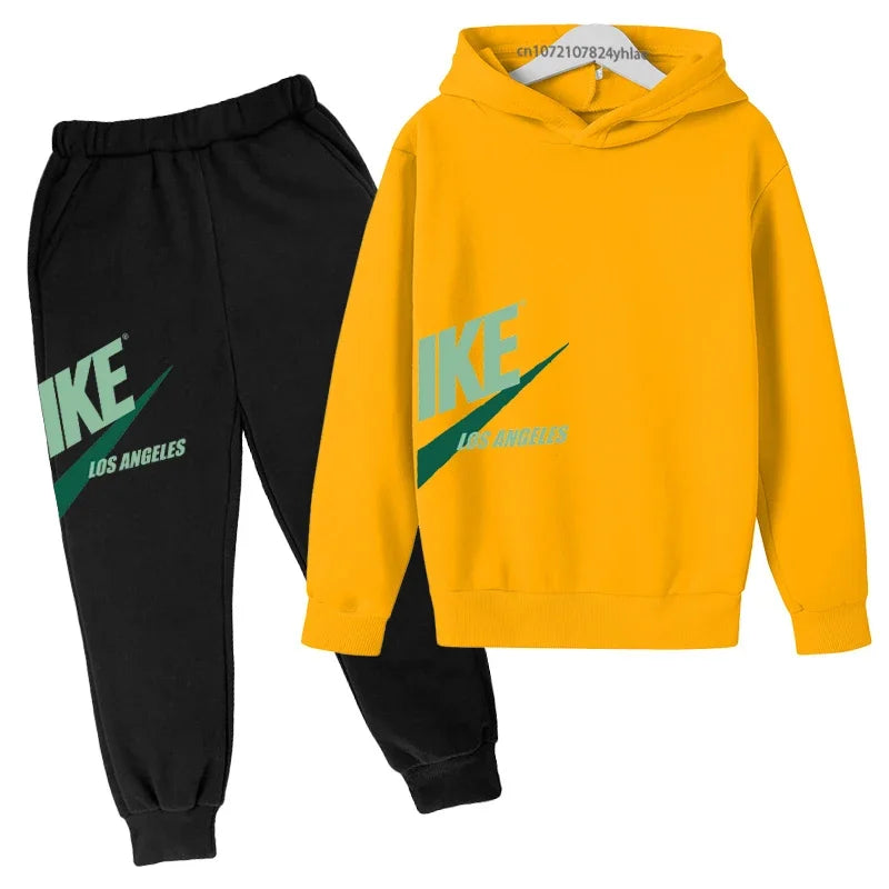 Brand Creative Leisure Sports Hoodie+Pants Sports Leisure Comfortable Warm Children's Set