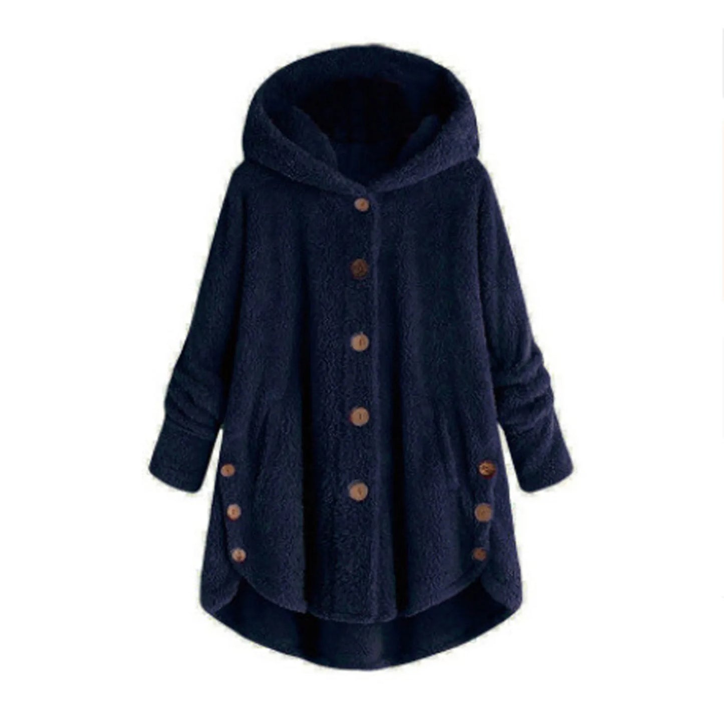 Autumn Winter Coat Women Warm Coat Wool Jacket Female Plush Coat Hooded Jacket New Women's Coats Solid Color Jacket