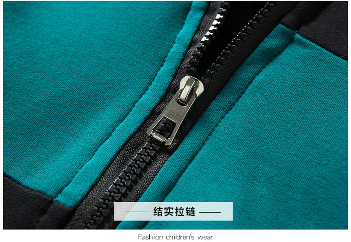 Boys Suit Sweatshirts +Pants Cotton 2Pcs/Sets 2023 Luxury Spring Autumn Thicken Sports Sets Kid Breathable Children Clothing