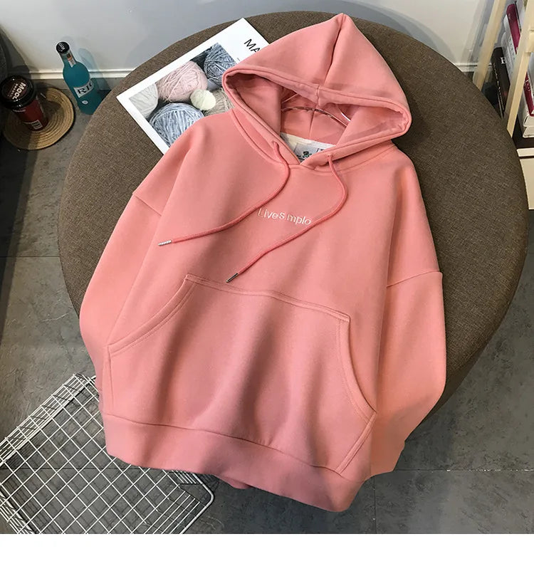 Winter Sweatshirts Women Hooded Tracksuit Two Pieces Set Hoodies Pockets Pants Suit Drawstring Trousers Sports Outfits Autumn