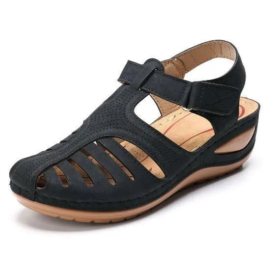 Women's Adjustable Strap Summer Sandals - Breathable Open-Toe Casual Shoes with Cushioned Sole & Low-Profile Design